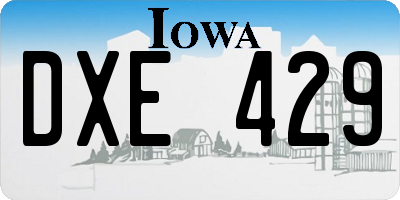 IA license plate DXE429