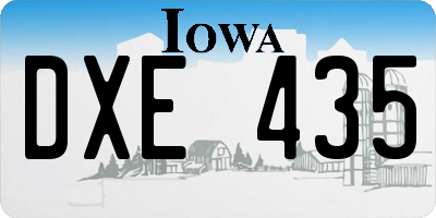 IA license plate DXE435