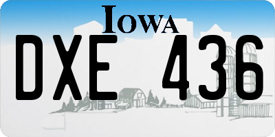 IA license plate DXE436