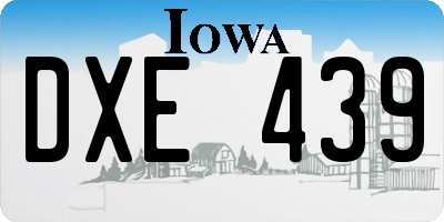 IA license plate DXE439