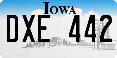 IA license plate DXE442
