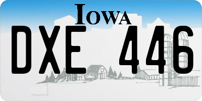 IA license plate DXE446