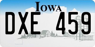 IA license plate DXE459