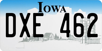 IA license plate DXE462