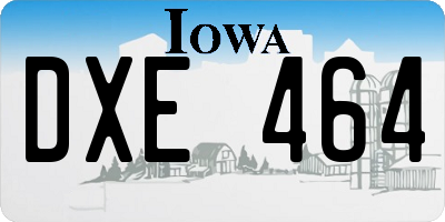 IA license plate DXE464
