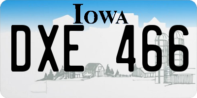 IA license plate DXE466