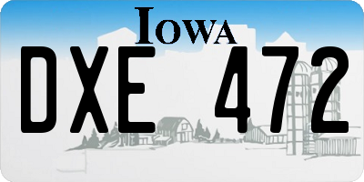 IA license plate DXE472