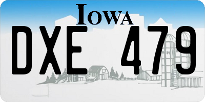 IA license plate DXE479