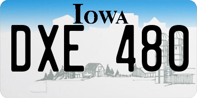 IA license plate DXE480