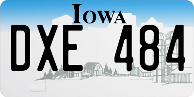 IA license plate DXE484