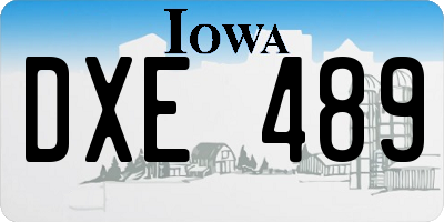 IA license plate DXE489