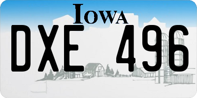 IA license plate DXE496