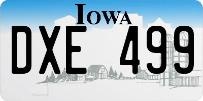 IA license plate DXE499