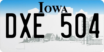 IA license plate DXE504