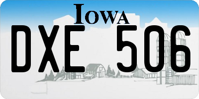IA license plate DXE506