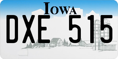 IA license plate DXE515