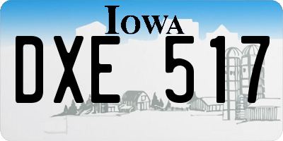 IA license plate DXE517