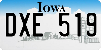 IA license plate DXE519