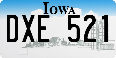 IA license plate DXE521