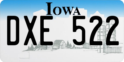 IA license plate DXE522