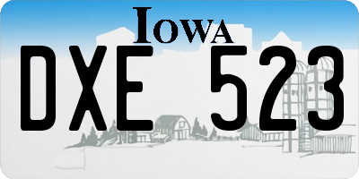 IA license plate DXE523