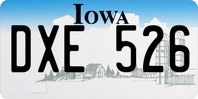 IA license plate DXE526