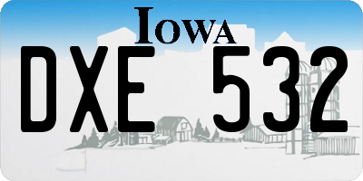 IA license plate DXE532