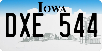 IA license plate DXE544