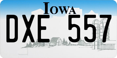 IA license plate DXE557