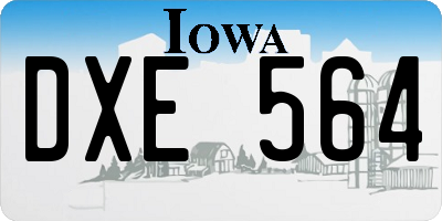 IA license plate DXE564