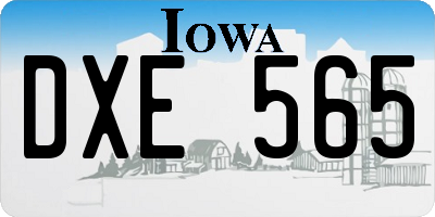 IA license plate DXE565