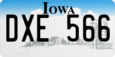 IA license plate DXE566