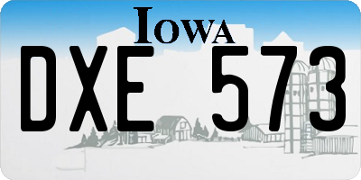 IA license plate DXE573