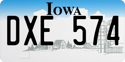 IA license plate DXE574
