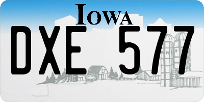 IA license plate DXE577