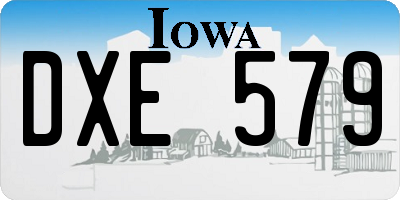 IA license plate DXE579