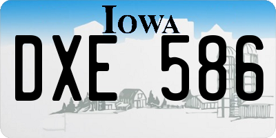 IA license plate DXE586