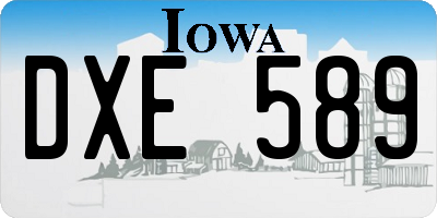 IA license plate DXE589