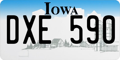 IA license plate DXE590