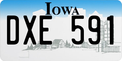 IA license plate DXE591