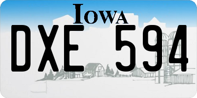 IA license plate DXE594