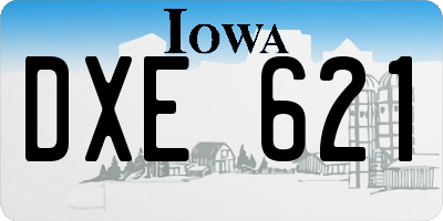 IA license plate DXE621