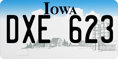 IA license plate DXE623
