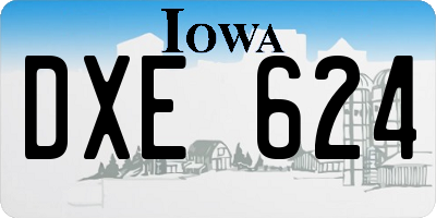 IA license plate DXE624