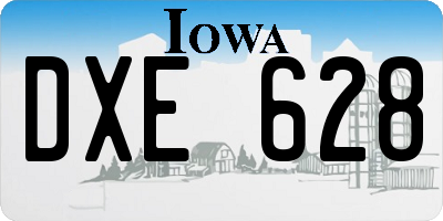 IA license plate DXE628