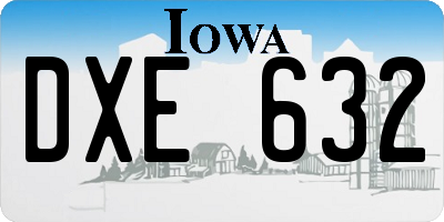 IA license plate DXE632