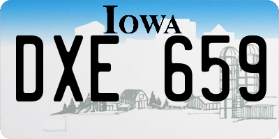 IA license plate DXE659