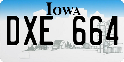 IA license plate DXE664