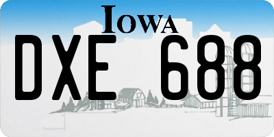 IA license plate DXE688