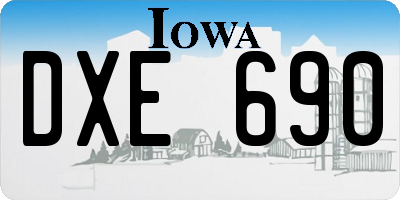 IA license plate DXE690